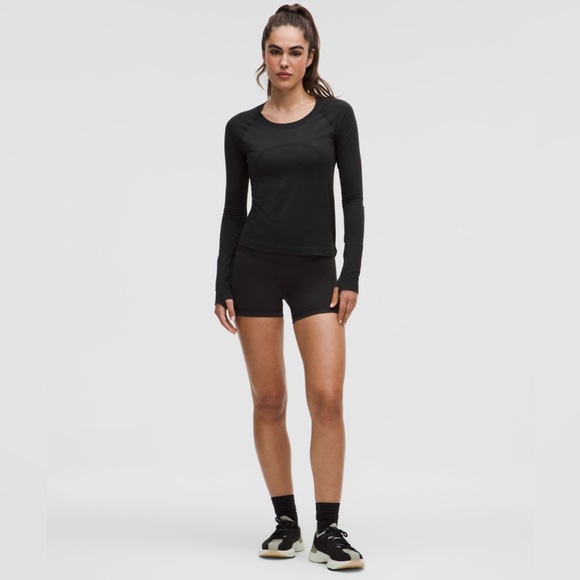 Lululemon Swiftly Tech Long-Sleeve Shirt in Black. Size 10 - Picture 2 of 13